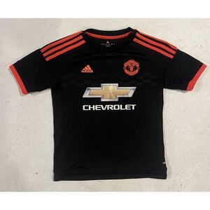 Manchester United Shirt Black Third 3rd 2015 2016 Adidas Jersey Youth Medium
